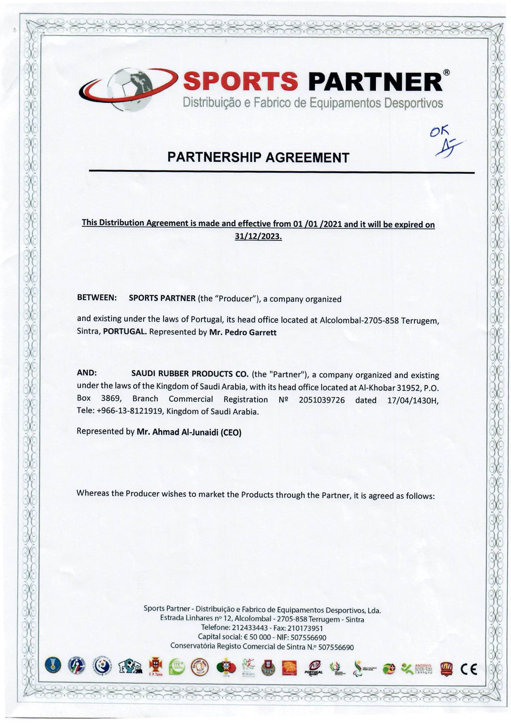 Certificate of Sport Partner-1